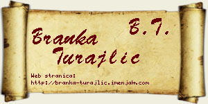 Branka Turajlić vizit kartica